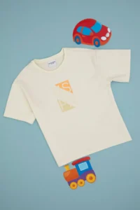 US Polo Assn. Boys' Cream comfort Crew Neck T-Shirt