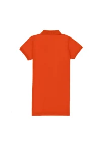 US Polo Assn. Girls' Pomegranate Polo Shirt Collar Short Sleeve A-Form Basic Knitting Dress - Image 2
