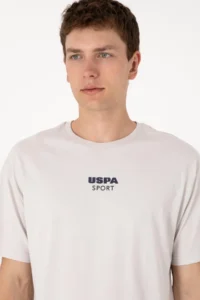 US Polo Assn. Men comfort Fit Crew Neck Light Gray T-Shirt - Image 2