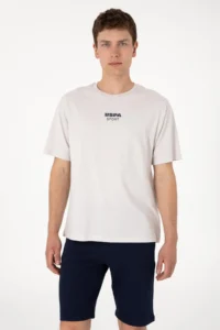 US Polo Assn. Men comfort Fit Crew Neck Light Gray T-Shirt - Image 3