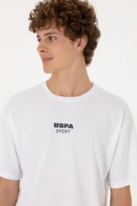 US Polo Assn. Men comfort Fit Crew Neck White T-Shirt - Image 2