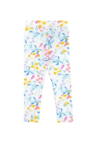 US Polo Assn. Girls' White Floral Patterned Sweatpants - Image 4