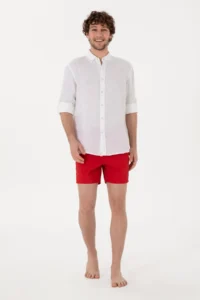 US Polo Assn. Men Red Swim Shorts