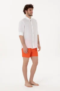 US Polo Assn. Men Pomegranate Swim Shorts