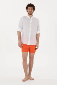 US Polo Assn. Men Pomegranate Swim Shorts - Image 3