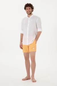 US Polo Shirt Assn. Men Orange Swim Shorts - Image 3