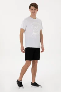 US Polo Assn. Men Regular Fit Crew Neck White T-Shirt - Image 4