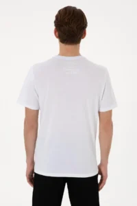 US Polo Assn. Men Regular Fit Crew Neck White T-Shirt - Image 5