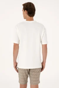 US Polo Assn. Men comfort Fit Cream Crew Neck T-Shirt - Image 5