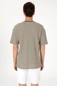 US Polo Assn. Men comfort Fit Crew Neck Mink Knitting Patterned T-Shirt - Image 5
