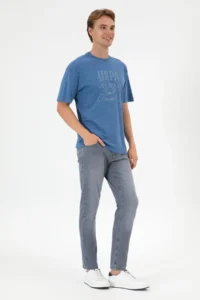 US Polo Assn. Men Indigo T-Shirt - Image 4