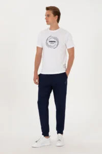 US Polo Assn. Men Navy Blue Sweatpants - Image 3
