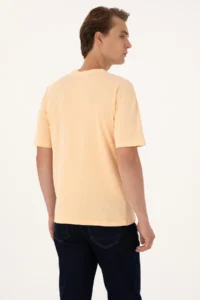 US Polo Shirt Assn. Men comfort Fit Orange Crew Neck T-Shirt - Image 5