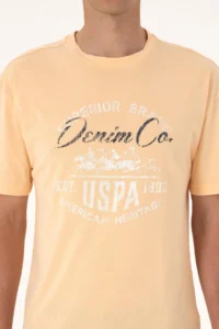 US Polo Shirt Assn. Men comfort Fit Orange Crew Neck T-Shirt - Image 6