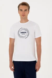 US Polo Assn. Men Regular Fit Crew Neck White T-Shirt