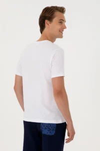 US Polo Assn. Men Regular Fit Crew Neck White T-Shirt - Image 5