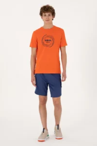 US Polo Assn. Men Regular Fit Crew Neck Pomegranate T-Shirt - Image 4