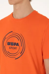 US Polo Assn. Men Regular Fit Crew Neck Pomegranate T-Shirt - Image 7