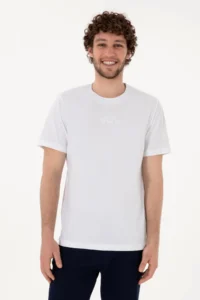 US Polo Assn. Men Regular Fit Crew Neck White T-Shirt
