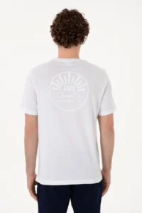 US Polo Assn. Men Regular Fit Crew Neck White T-Shirt - Image 5