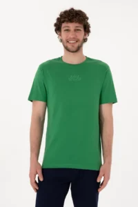US Polo Assn. Men Regular Fit Crew Neck Green T-Shirt