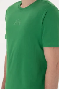 US Polo Assn. Men Regular Fit Crew Neck Green T-Shirt - Image 7
