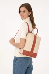 US Polo Assn. Women Beige Backpack