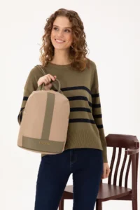 US Polo Assn. Women Cream Backpack