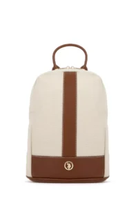 US Polo Assn. Women Cream Kanvas Backpack - Image 3