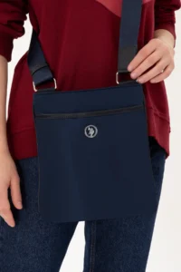 US Polo Assn. Women Navy Blue Quilted Crossbody Bag - Image 2