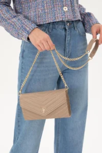 US Polo Assn. Women Mink Zincir Sleeveless Crossbody Bag - Image 2