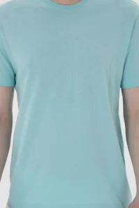 US Polo Assn. Men Regular Fit Crew Neck Aqua T-Shirt - Image 6