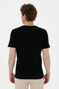 US Polo Assn. Men Regular Fit Crew Neck Black T-Shirt - Image 5