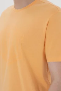 US Polo Shirt Assn. Men Regular Fit Crew Neck Orange T-Shirt - Image 7