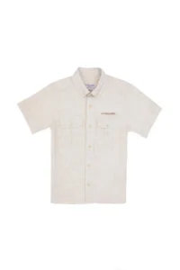 US Polo Assn. Boys' Cream Short Sleeve Shirt - Image 2