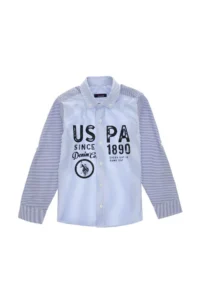 US Polo Assn. Boys' Navy Blue Long Sleeve Shirt