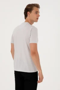 US Polo Assn. Men Regular Fit Light Gray Crew Neck T-Shirt - Image 5