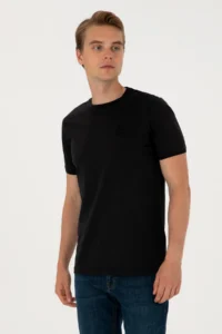 US Polo Assn. Men Regular Fit Black Crew Neck T-Shirt