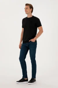 US Polo Assn. Men Regular Fit Black Crew Neck T-Shirt - Image 4
