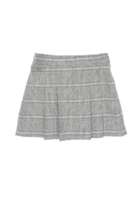 US Polo Assn. Girls' Gray Plaid pleated Weaving Skirt - Image 3