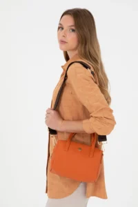 US Polo Assn. Women Orange Tote Bag