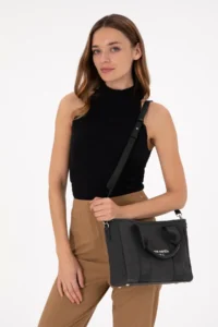 Pierre Cardin Black Canvas Bag