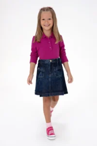 US Polo Assn. Girls' Dark Blue Jeans Skirt - Image 2