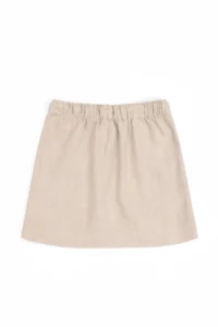 US Polo Assn. Girls' Beige Linen Blended Weaving Skirt - Image 5