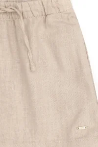 US Polo Assn. Girls' Beige Linen Blended Weaving Skirt - Image 6