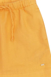 US Polo Shirt Assn. Girls' Orange Linen Blended Weaving Skirt - Image 6