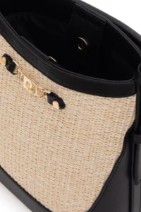 Pierre Cardin Black Straw Bag - Image 7