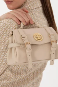 Pierre Cardin Ecru Crossbody Bag - Image 2