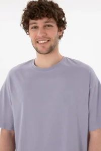 US Polo Assn. Men Oversized Fit Crew Neck Gray T-Shirt - Image 3