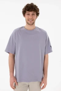 US Polo Assn. Men Oversized Fit Crew Neck Gray T-Shirt - Image 4